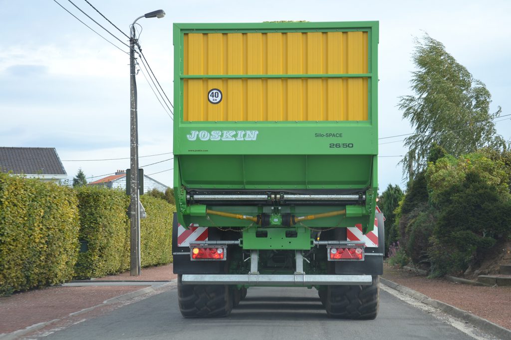 Rear view of trailer
