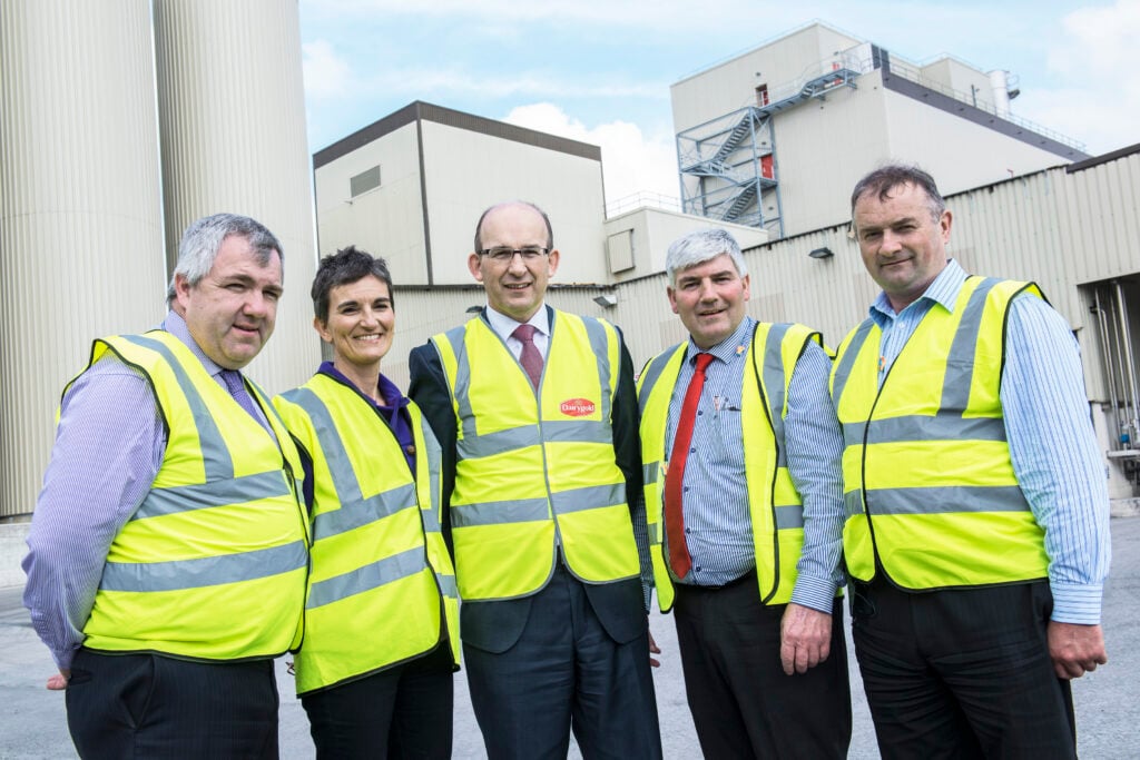 James Lynch, Chairman, Dairygold; Catherine Lascurettes, Secretary, IFA National Dairy Committee; Jim Woulfe, Chief Executive, Dairygold; Martin Gilvarry, Vice Chairman, IFA National Dairy Committee and Bertie O’Leary, Chairman, Dairygold