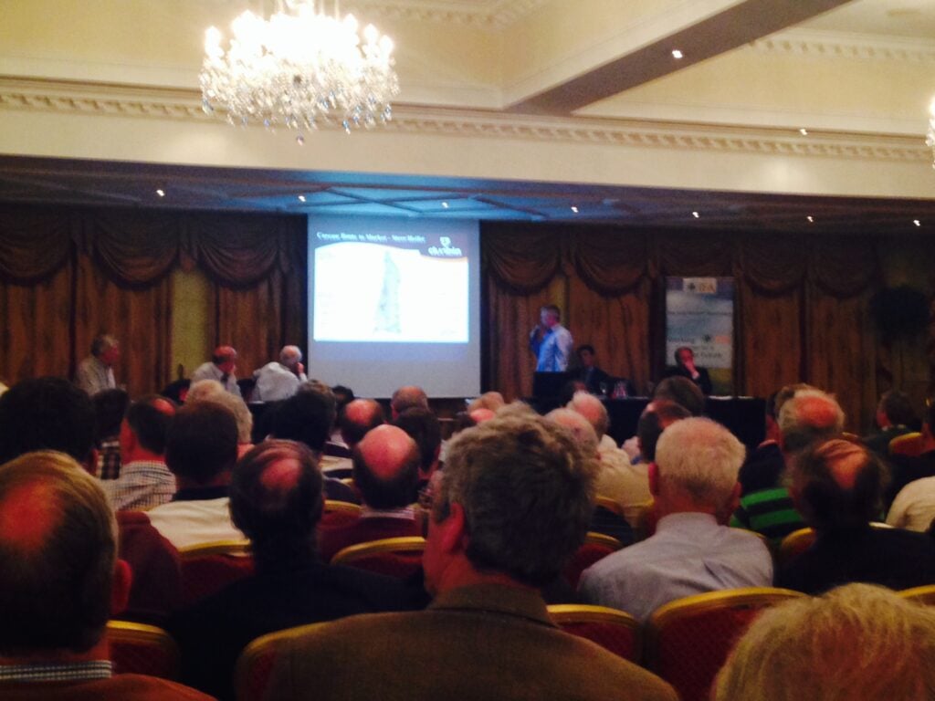 Dunbia’s Padraig Browne addressing the crowd in Navan.
