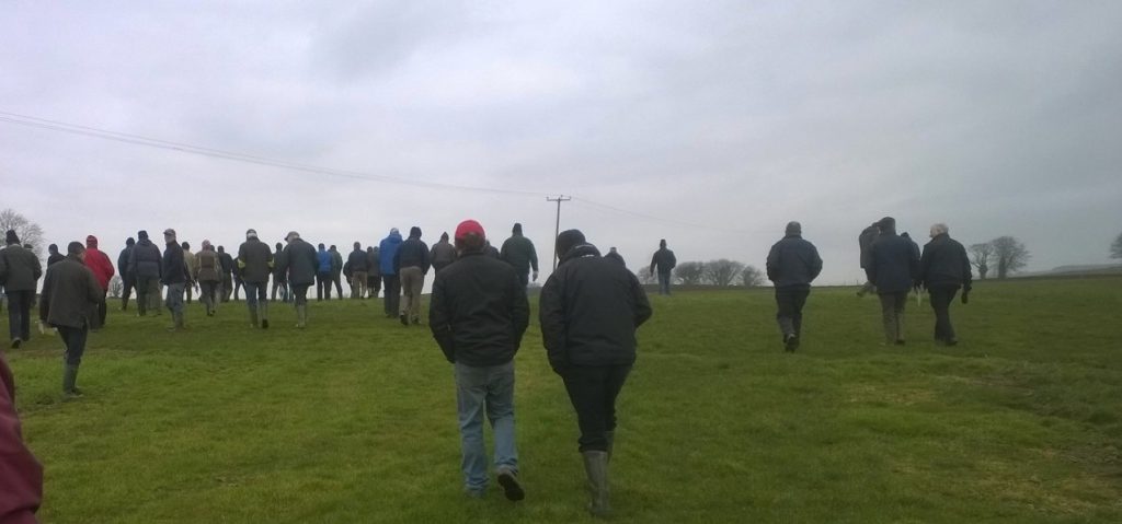 Section of the 100-strong crowd at recent Teagasc winter crop walk held at DAFM farm, Fermoy, Co. Cork (Wednesday Feb,11)