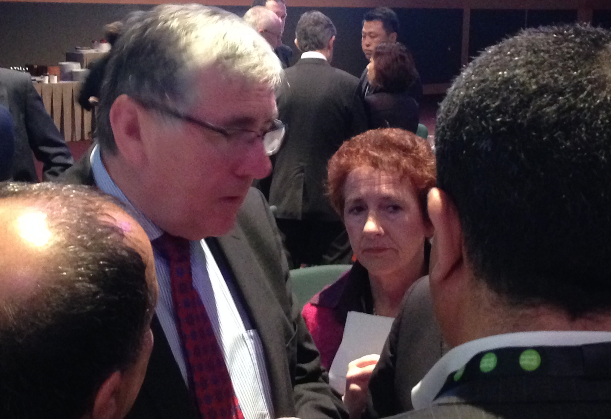 Minister Tom Hayes meeting with international buyers at Bord Bia’s Marketplace.