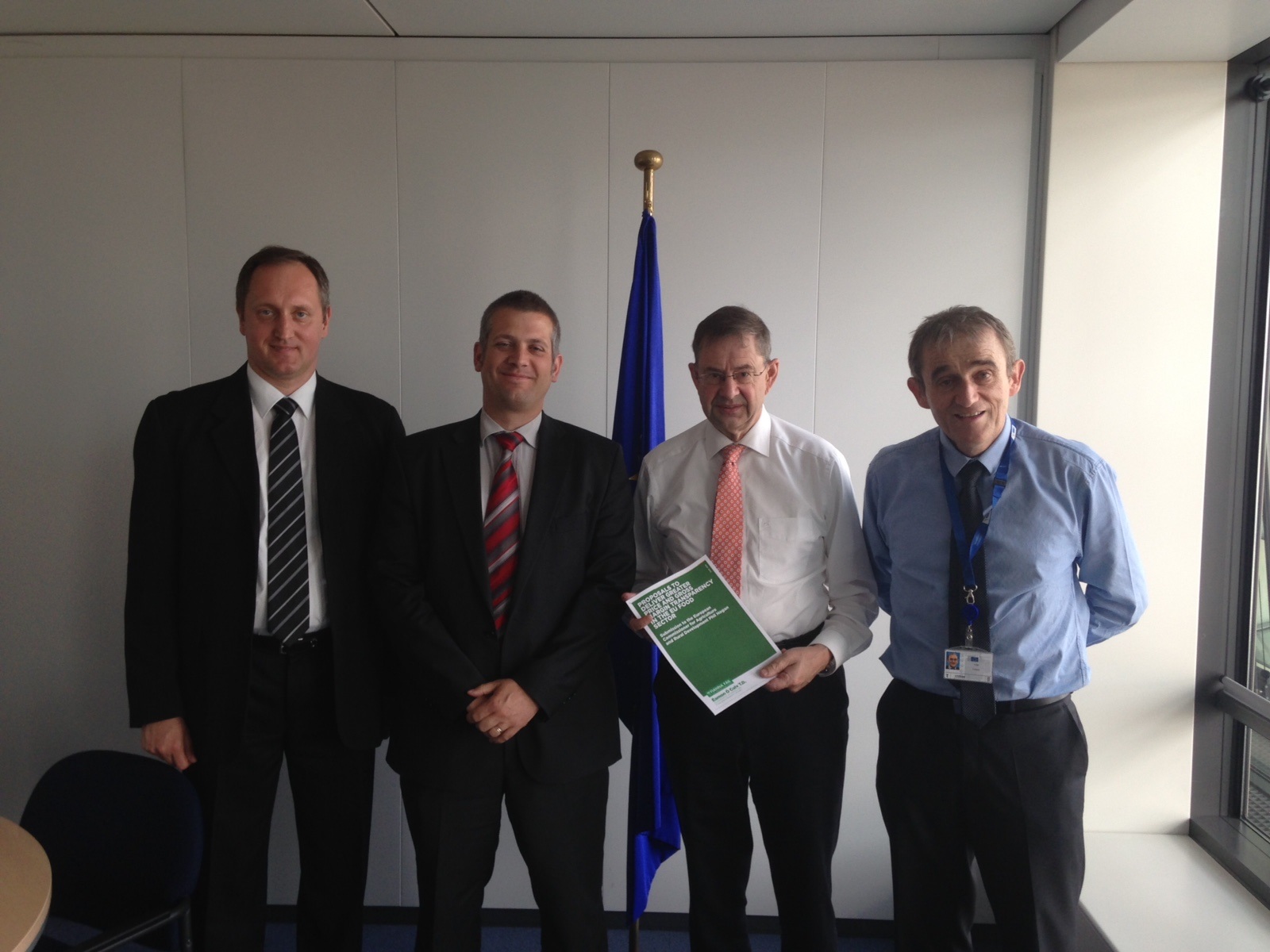 Deputy Eamon O Cuiv with members of the Agriculture and Rural Development Cabinet Mr Tom Tynan and Mr Carl-Christian Buhr.