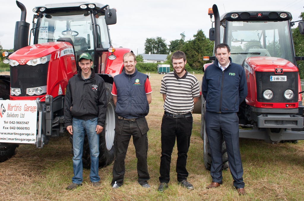 Oliver Brady; Matthew Brady; and Mark Garry with FBD representative, Adrian Grimes. Photo: Colette Gemmel