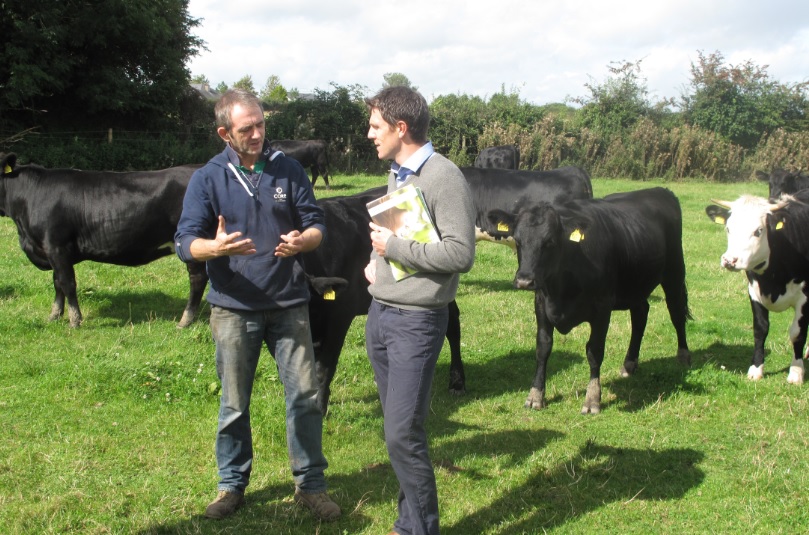 Pictured is Joseph Farrell from Castledermot, Co. Kildare with Joe Burke, Beef and Livestock Manager, Bord Bia