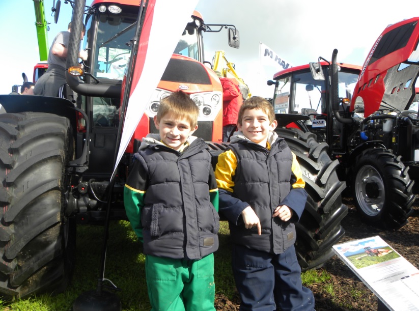 Tomas Arthur and Mikey Arthur at the Zetor stand at the Ploughing