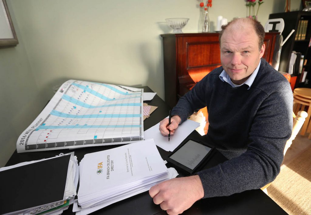 Henry Burns setting out his agenda for his campaign. Pic : Lorraine O’Sullivan