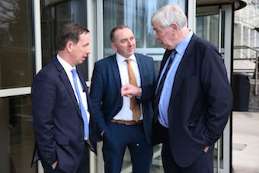 5/1/16National Chairman Jer Bergin with Council members Billy Cotter and John Bambrick before today's meeting of the IFA Executive Council in Dublin to decide on the election date for the next President.Picture: Finbarr O'RourkeNO REPRO FEE