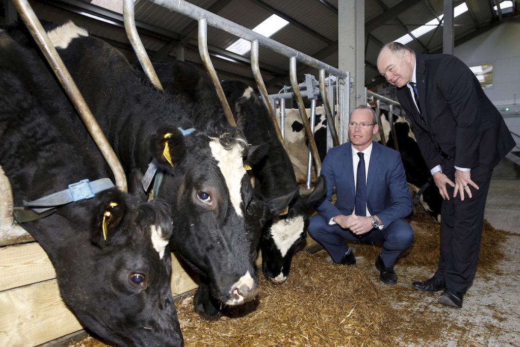 Minister for Agriculture, Food and the Marine, Simon Coveney and UCD President Professor Andrew Deeks. Picture Jason Clarke