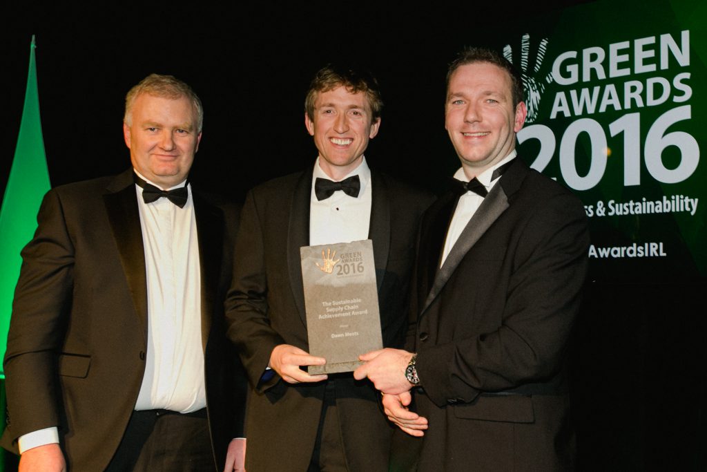 Tom Hyland, Dawn Meats; David O’Flynn, Group Corporate Social Responsibility Manager, Dawn Meats; and Padraig Ryan, Group Sustainability Manager, Ornua.