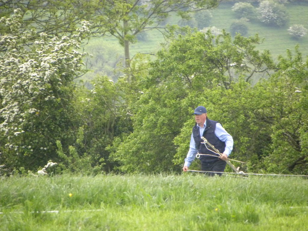 Paschal Hand moving wires for the evening grazing