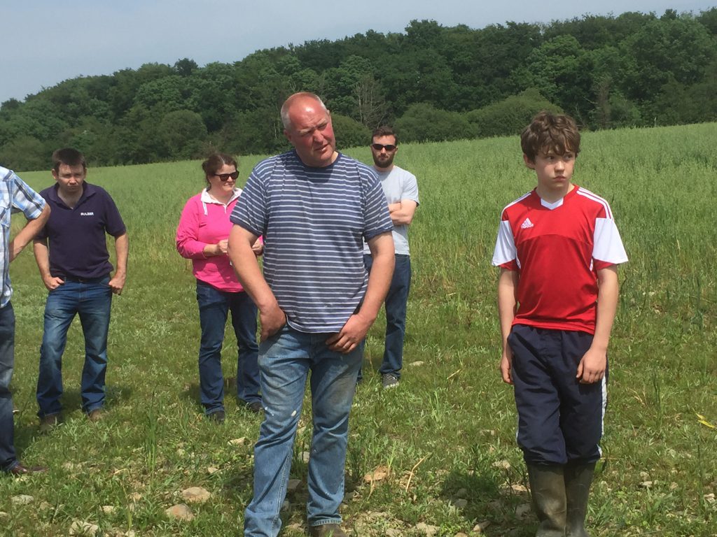 Gavin Tully and his son Jack pictured at the farm walk