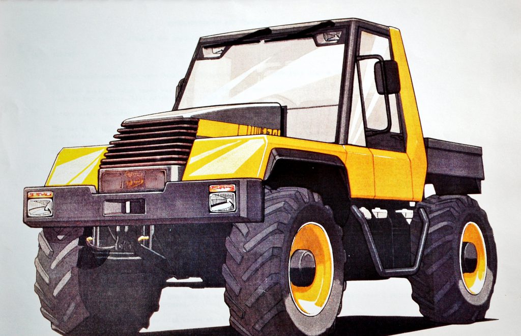 1989 – an early concept sketch of the Fastrac as the product begins to take shape