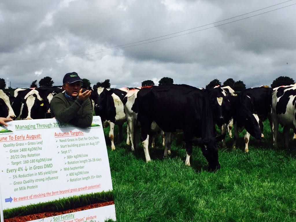 George Ramsbottom speaking at the farm walk