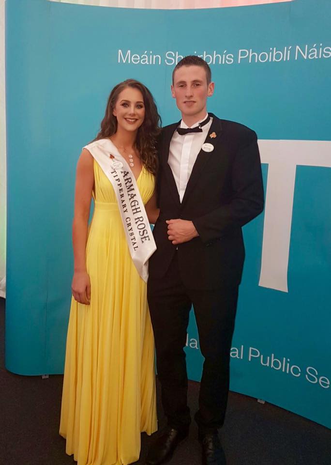 Armagh Rose Meabh Lenehan with John Finnerty