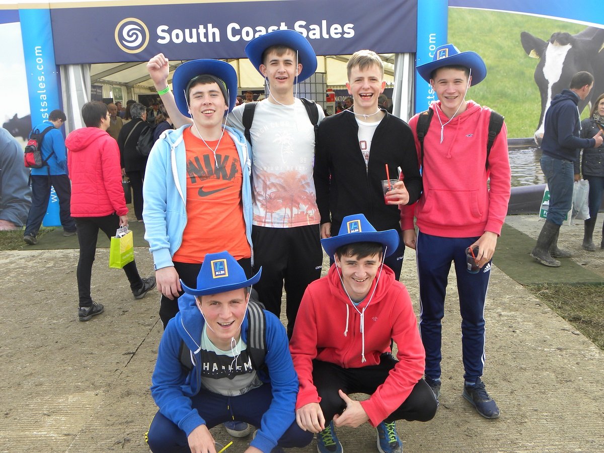 Students from Ballybunion, Co. Kerry enjoying the first day of the Ploughing.