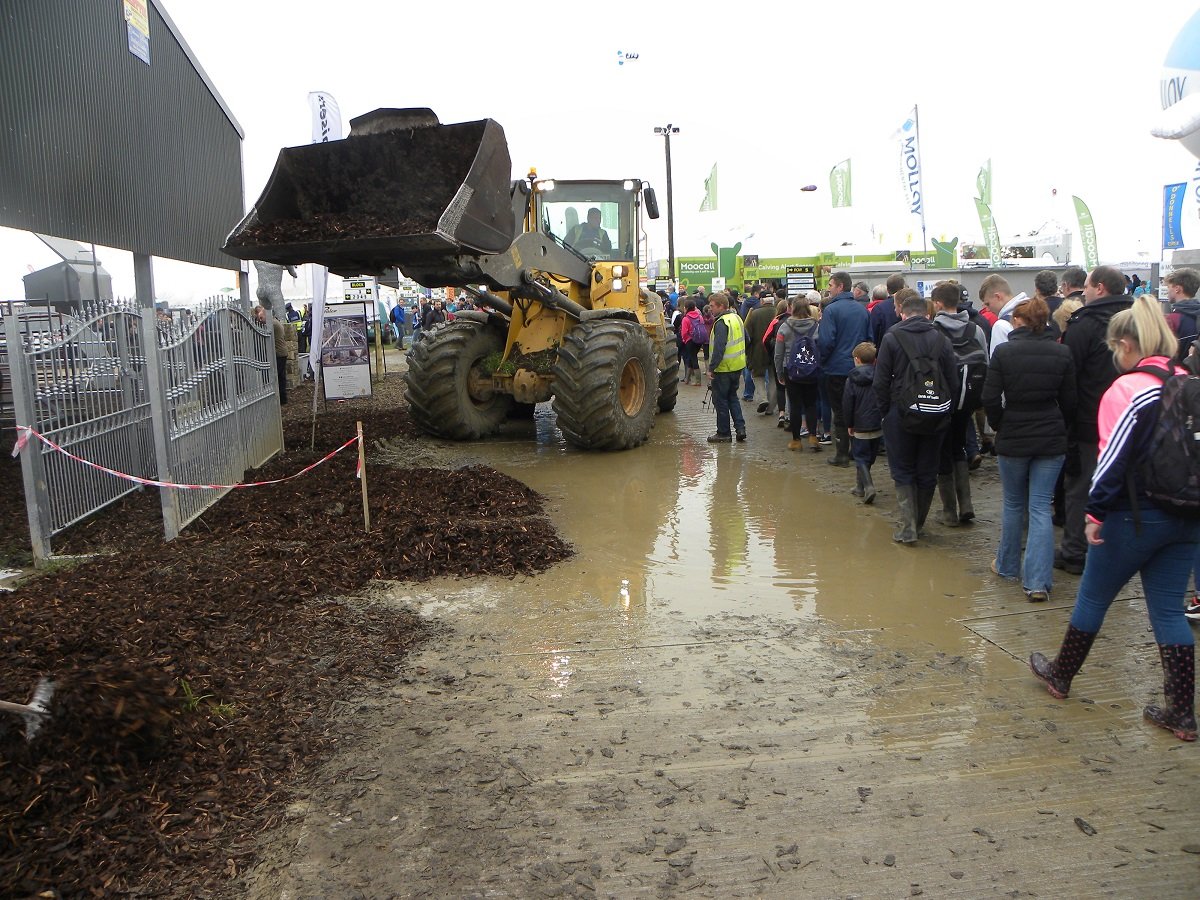 Getting a bit mucky at Day Two of the Ploughing