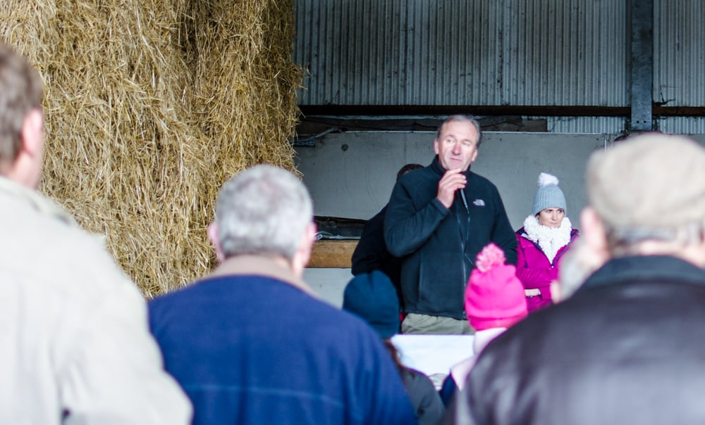 Tom Vaughan speaking at Thursday’s open day