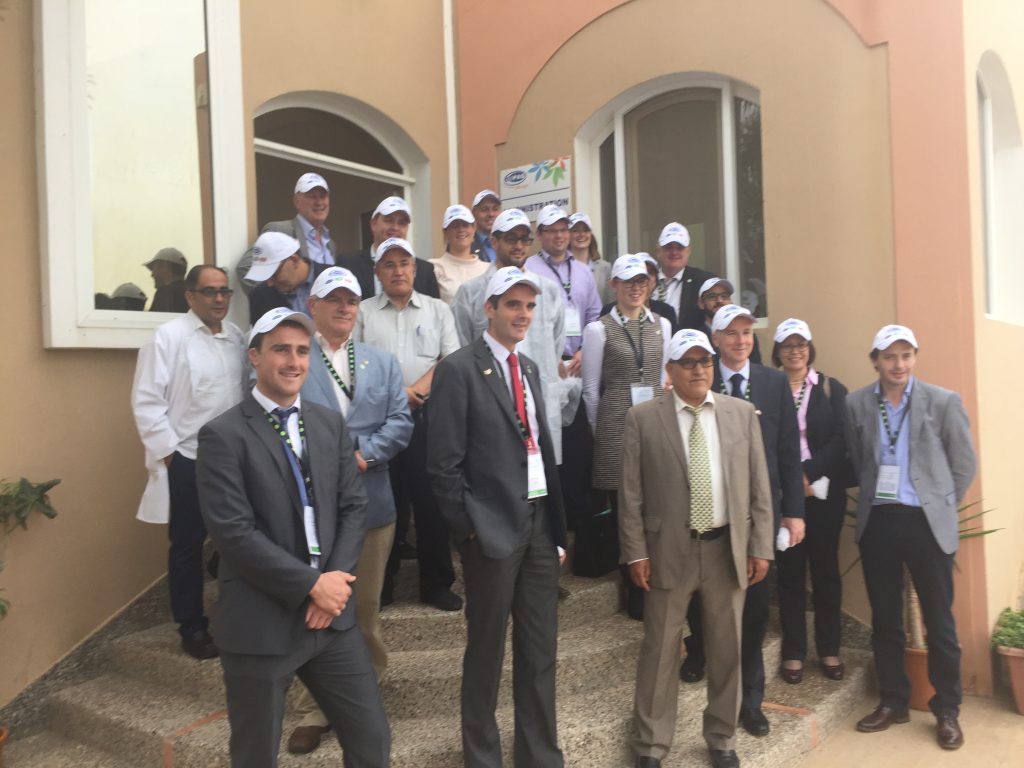The Irish delegation at the feedlot