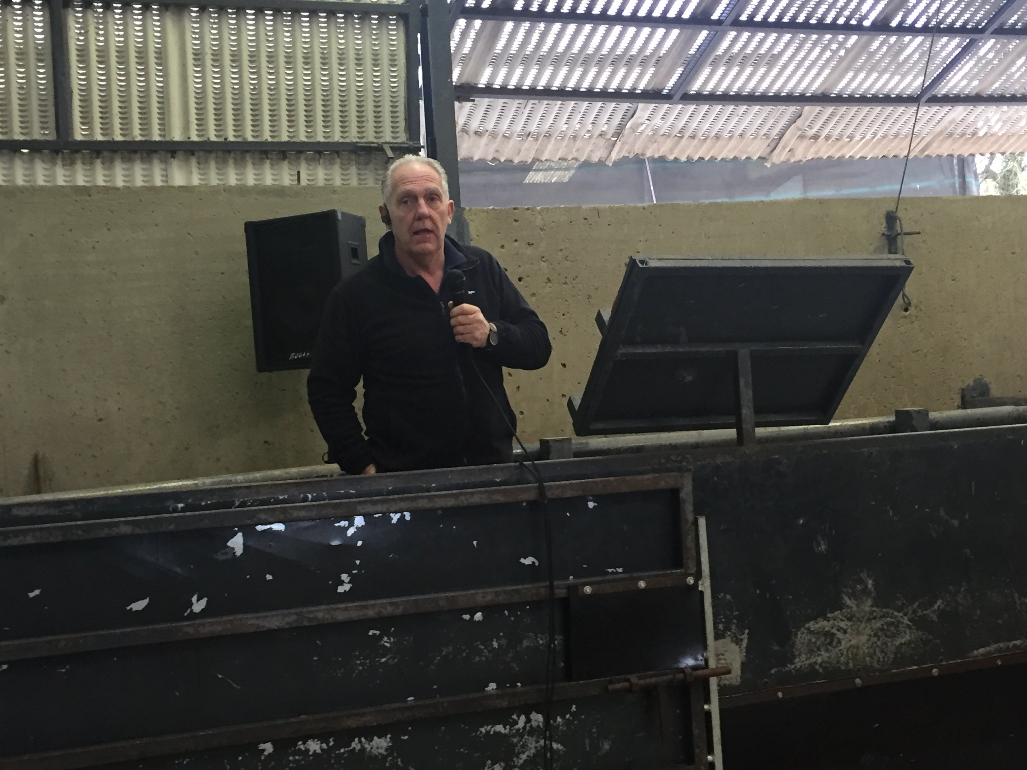 Seamus Scallan speaking at the Wicklow Calf Company open day