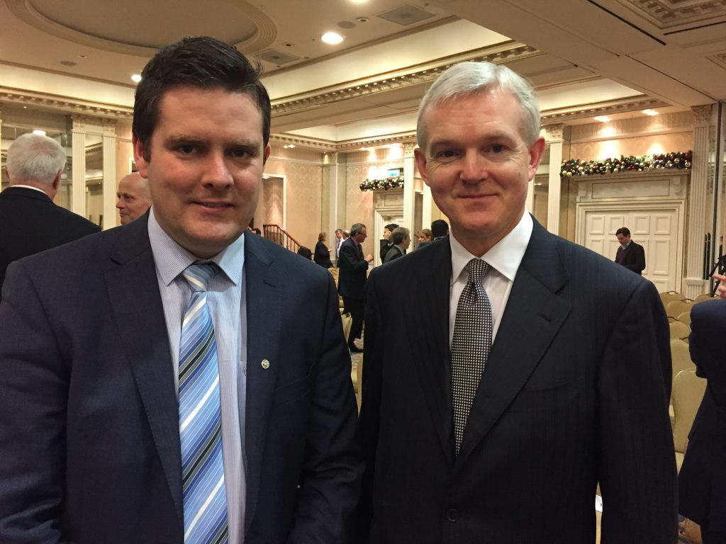 Macra President Sean Finan, with Cormac Murphy