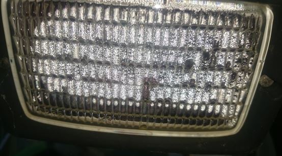 A work light which has water trapped in it