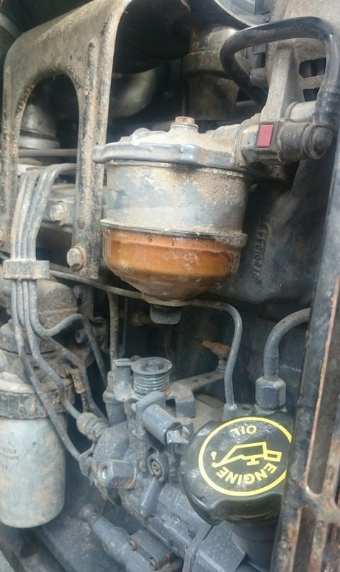 Water trap filter over loaded with water