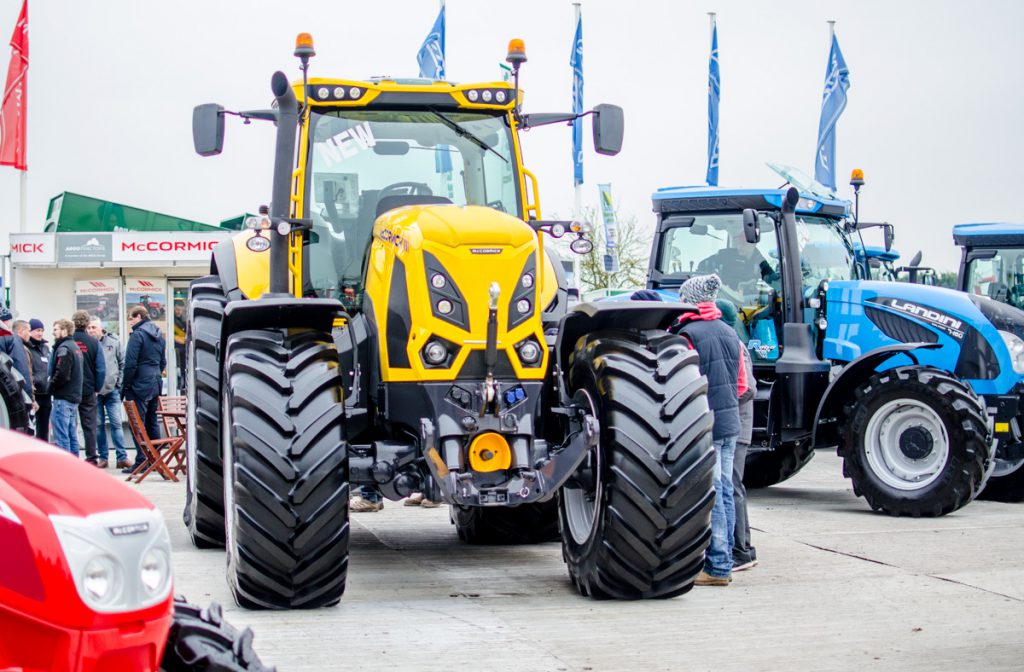McCormick’s new high-horsepower X8 tractor, in a ‘custom’ yellow livery.