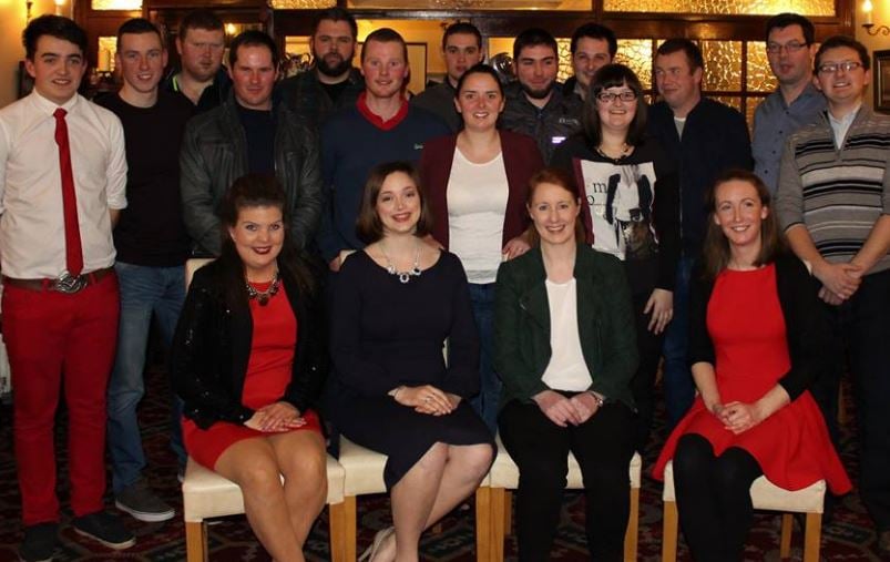 Members of Macra na Feirme pictured with Odile Evans at the launch of her campaign