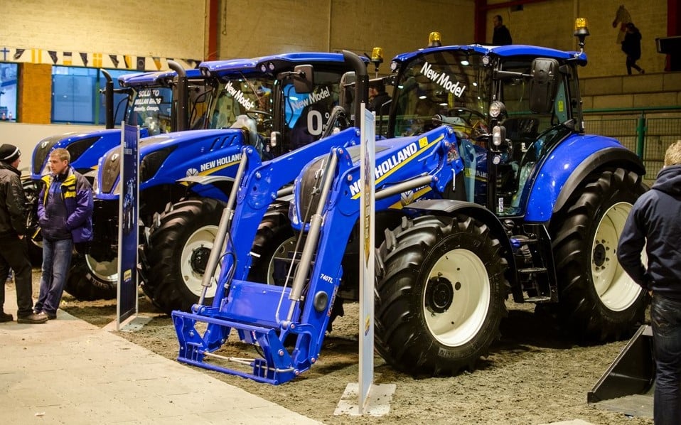 New Holland showcased its latest T5 and T6 tractors.