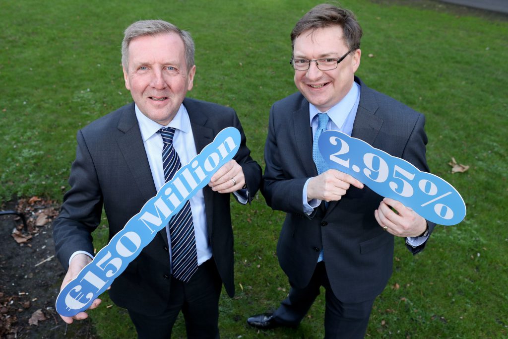 The Minister for Agriculture , Michael Creed with Nick Ashmore, CEO of the SBCI