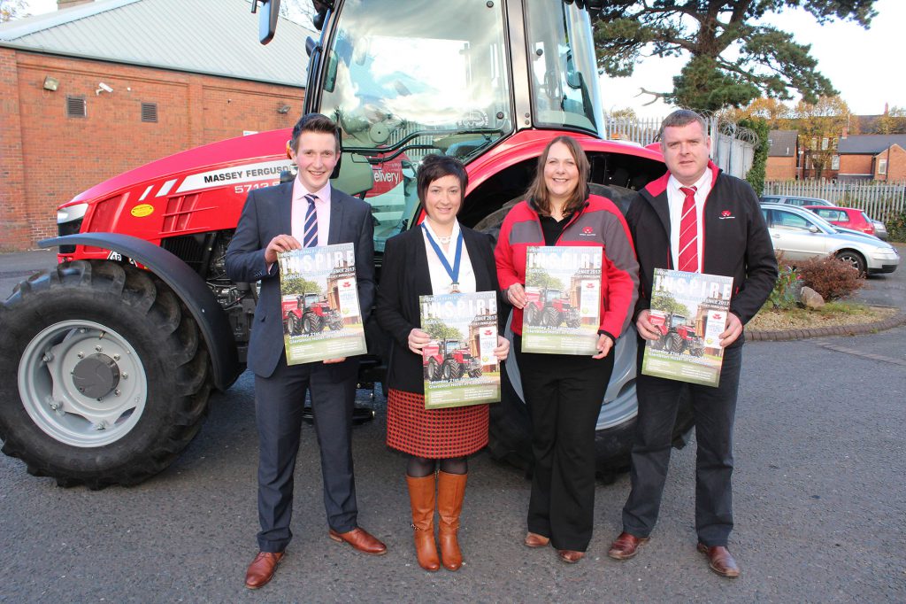 L-R: Robert McConaghy, Chairman YFCU Agriculture and Rural Affairs Committee; Roberta Simmons, President YFCU; Lindsay Haddon, Massey Ferguson and Sean McAvoy, Massey Ferguson.