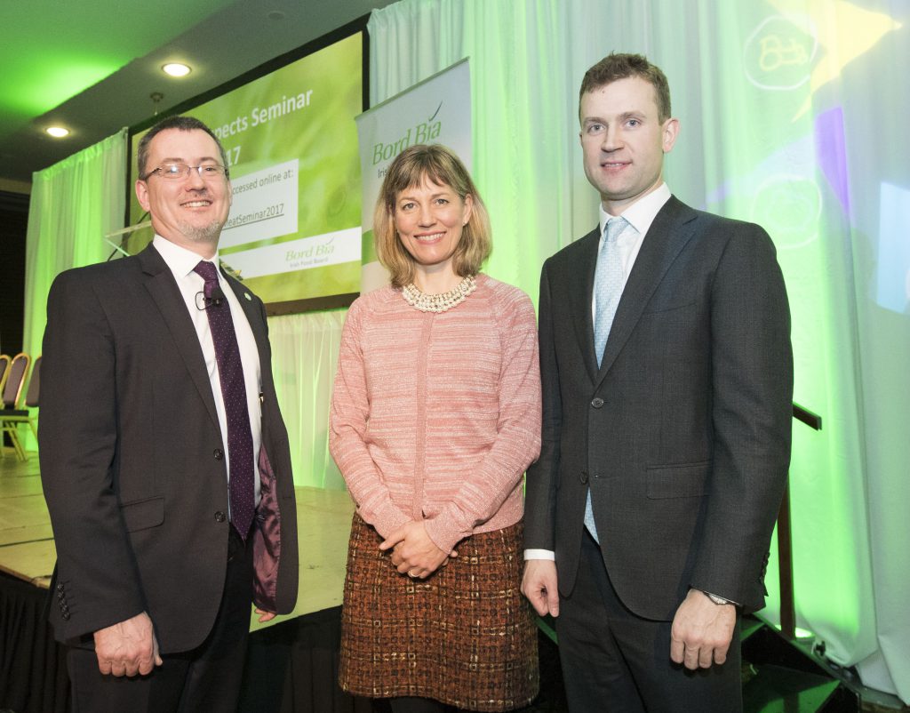 Pictured were (L-),Jim O’Toole (Bord Bia),Dr. Carrie Ruxton (Meat Advisory Panel, UK) and Adrian Gahan (Sancroft, UK).Photo:michaelorourkephotography.ie