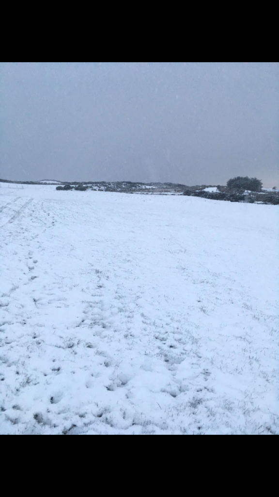 Inishowen in Co. Donegal covered in snow.