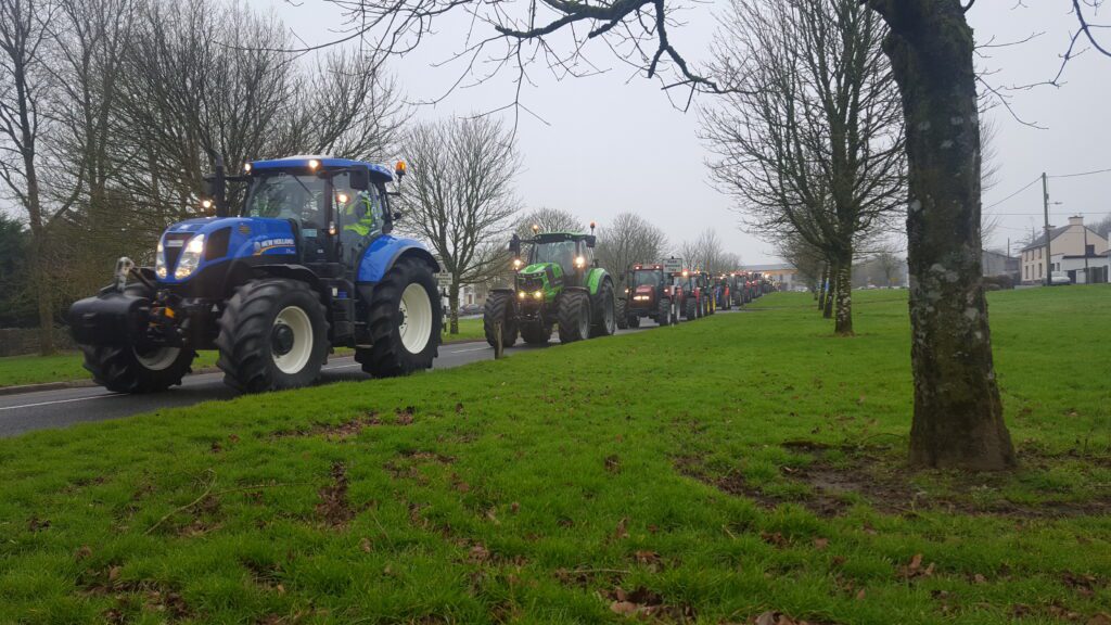 The ‘East Galway’ tractor run pictured passing through Monivea