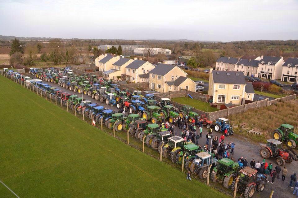 An aerial view of the ‘Murt and Minty’ tractor run in Co. Kilkenny
