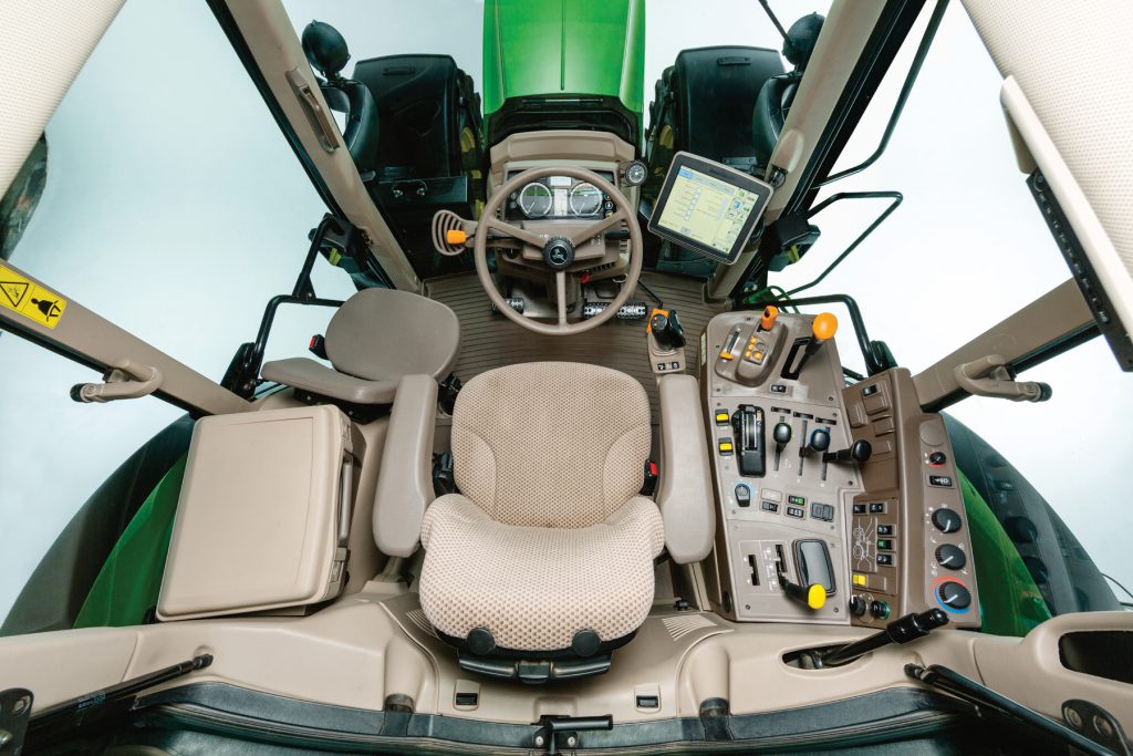 This 6130M tractor is equipped with CommandQuad Plus