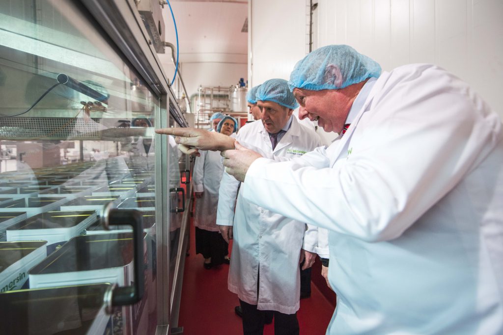 Minister for Agriculture, Michael Creed at Ornua’s Al Wazeen cheese manufacturing facility in Saudi Arabia