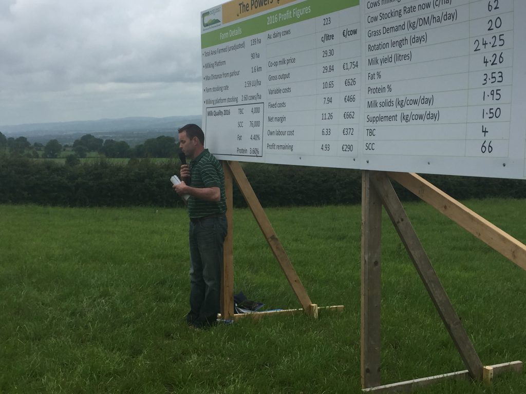 Tom Power speaking at the farm walk