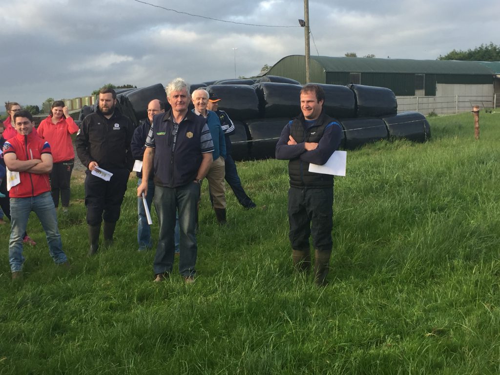 John Fitzgerald and Vincent Hennessy speaking at the farm walk