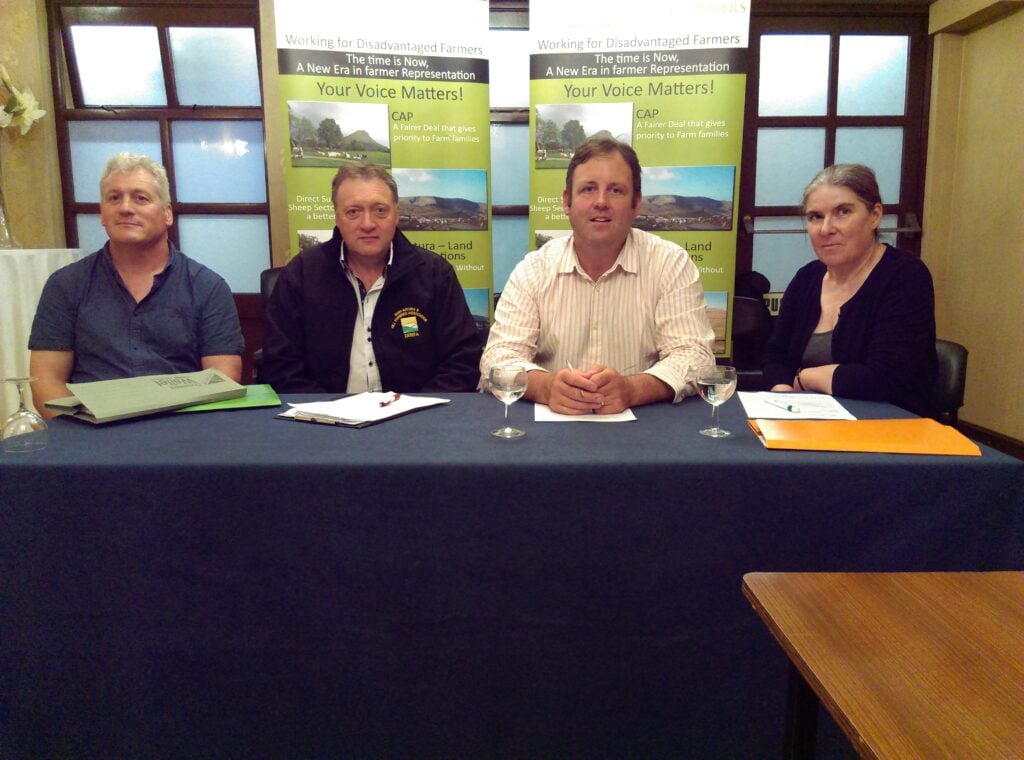 Brendan O’Malley, treasurer; Colm O’Donnell president; Micheal McDonnell, secretary; Siobhan Ward, PRO