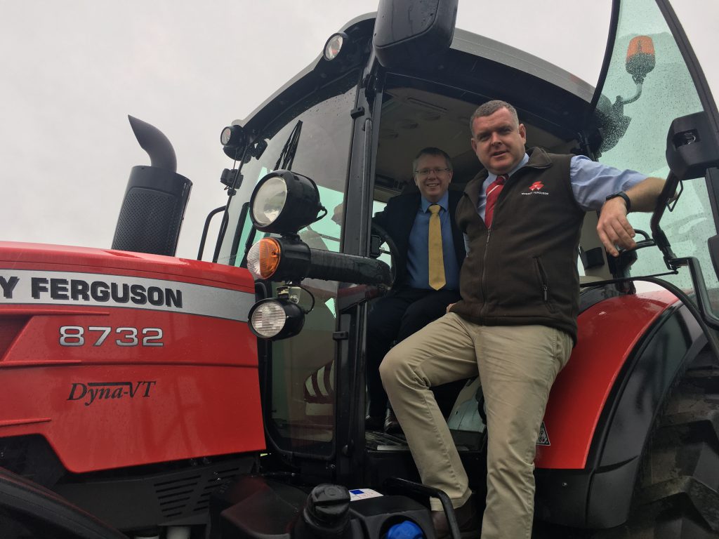 Denis Duggan, Macra na Feirme CEO, and Sean McAvoy of Massey Ferguson