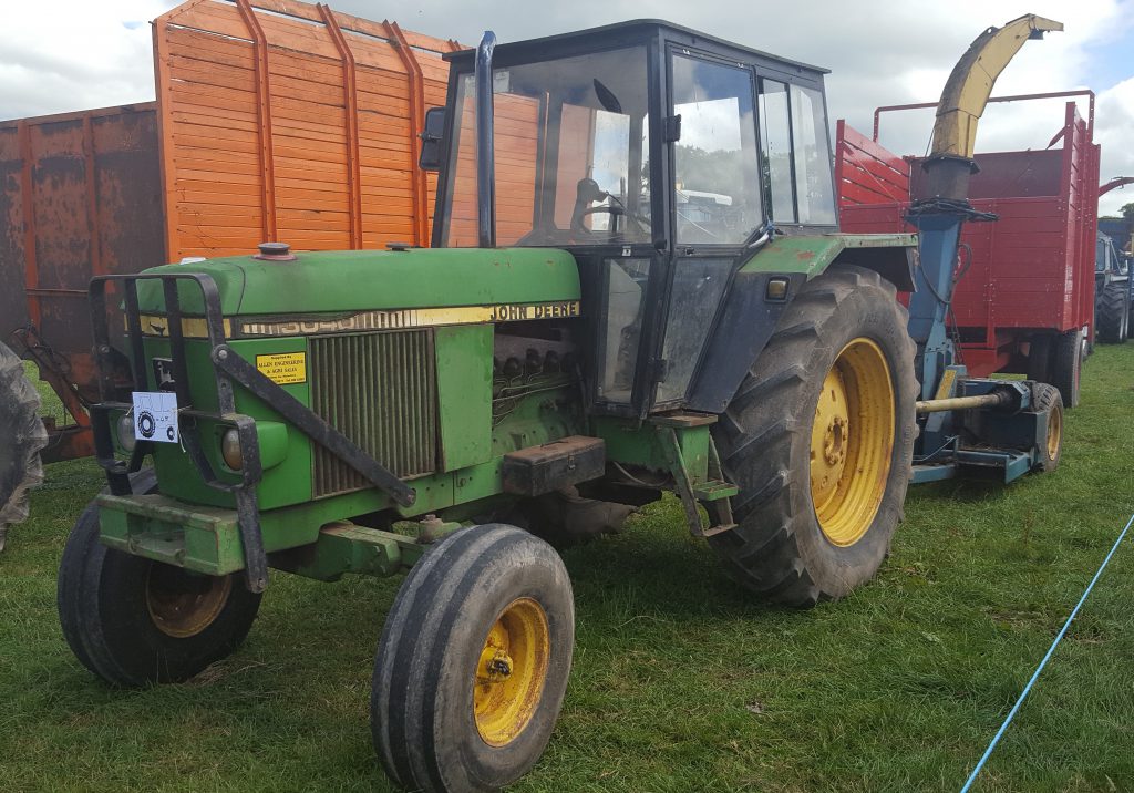 This Mannheim-built John Deere 3040 (OPU cab) was coupled to a Kidd silage harvester, as it lay in wait for the event to kick off. Powered by a 90hp, 5.9L, 6-cylinder engine, it was a comparatively big tractor in its day. 40 Series models were built from 1980 up until 1987. Nowadays, tractors such as the 3040 have invariably been relegated to lighter duties