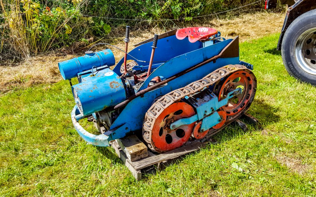 Among the more unusual lots on offer at the auction in Co. Kilkenny was this little, tracked crawler vehicle. Also on offer were trailers, cultivators and miscellaneous odds and ends