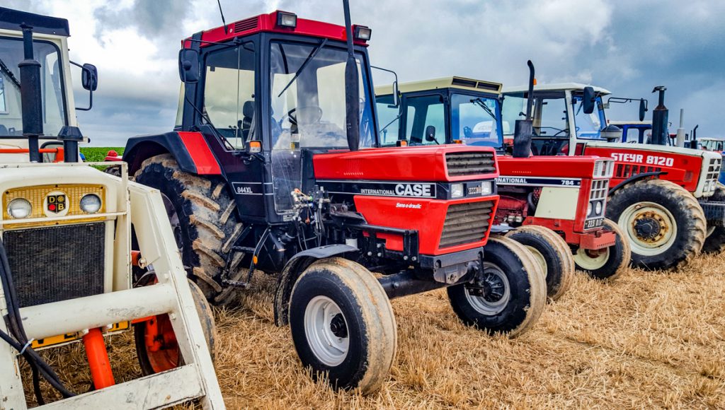 This Case IH 844XL was one of the more modern tractors in the vintage and classic exhibition. The 80hp 844XL had a relatively short production run, from 1985 to 1987; this example was built in Neuss, Germany and was fitted with an IH 4-cylinder, 4.4L engine. Back in the 1980s, the upholstered XL cab was the lap of luxury