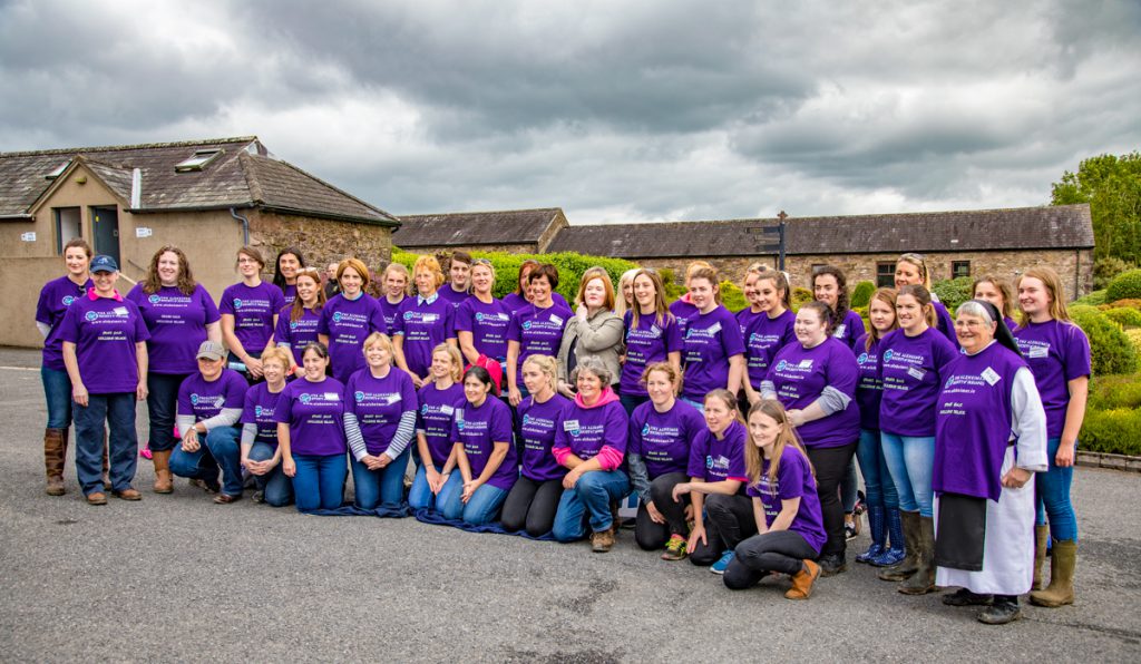 The ‘Grass Gals’ pictured before the main silage cutting event kicked off