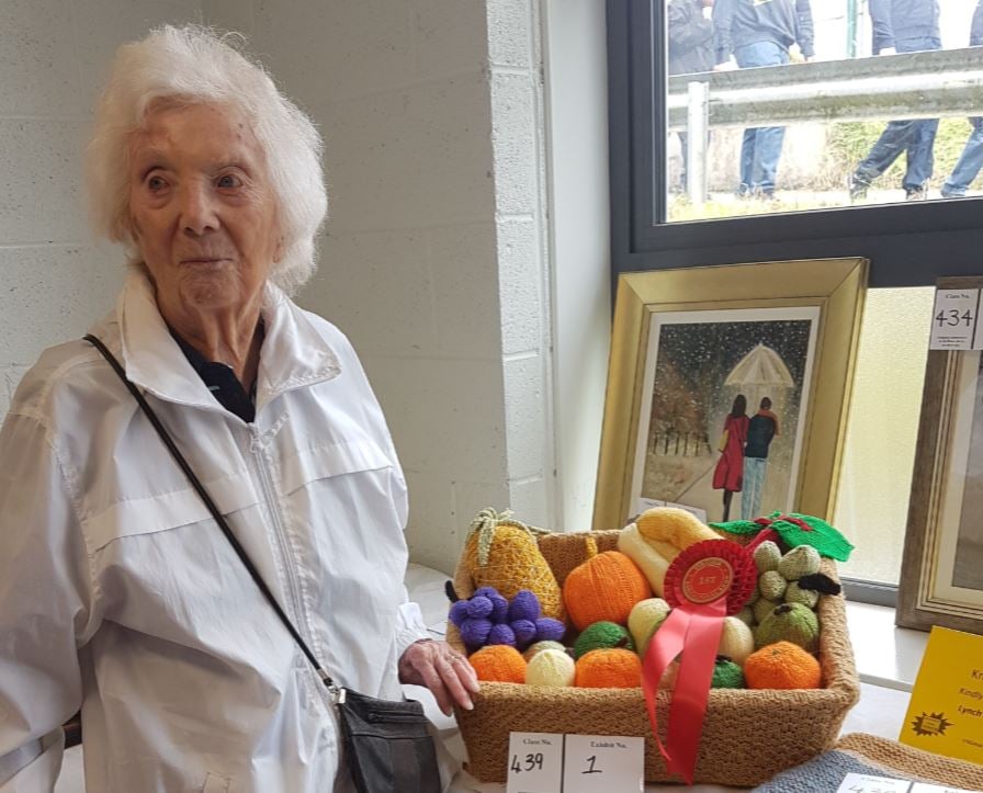 Aine Ui Mathuna and her winning creation at the 76th Virginia Show