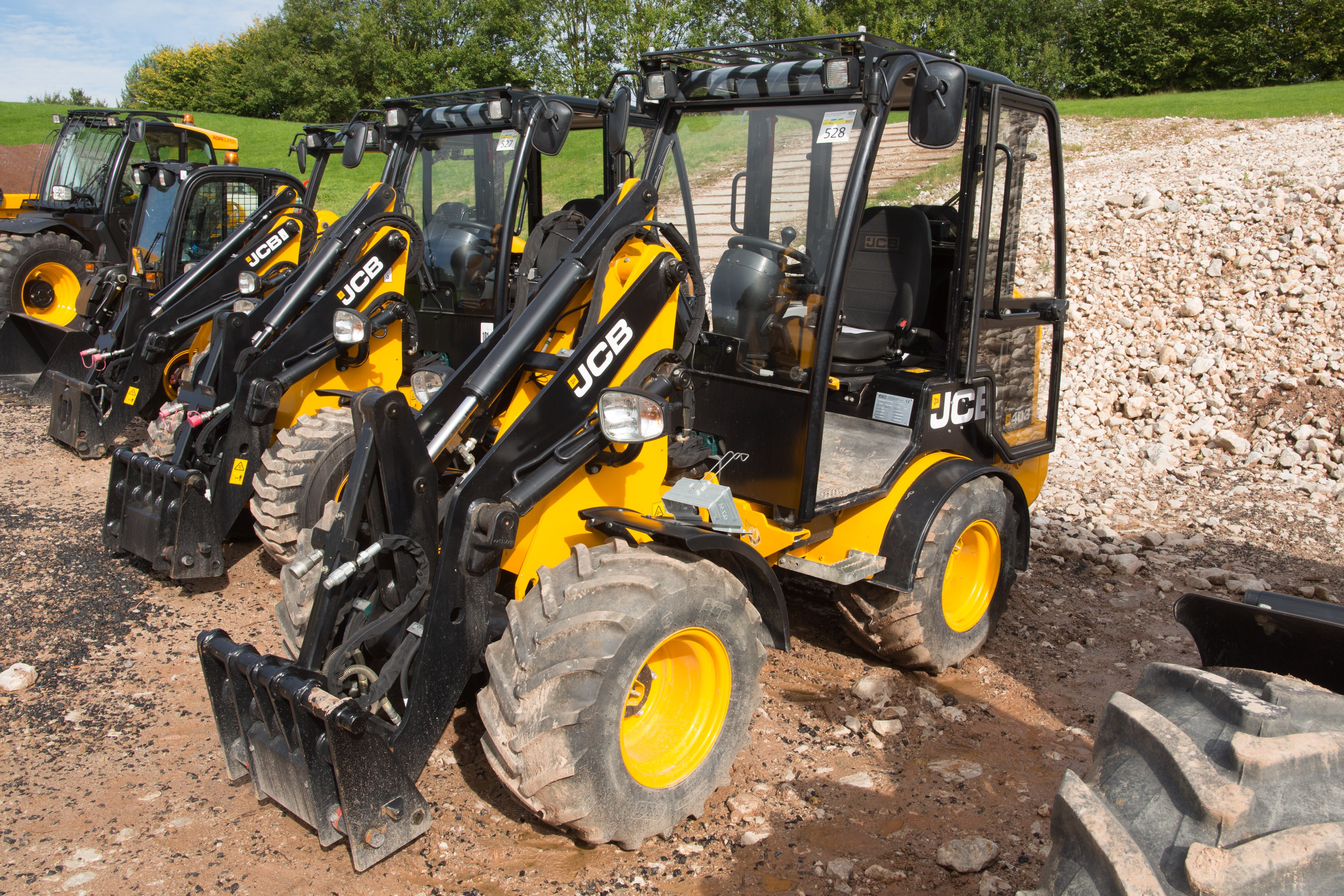 This 2017 403 compact wheeled loading shovel, with 223 hours showing, sold for £20,000 excluding VAT