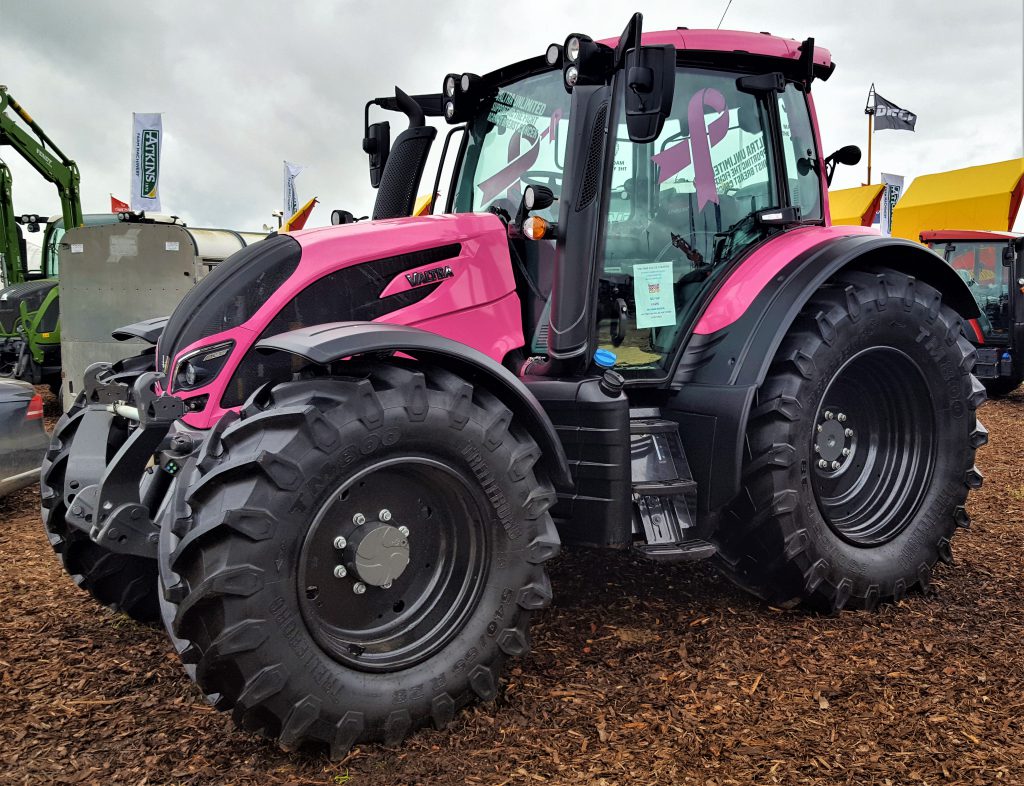 Valtra has given one of its N Series tractors an unusual ‘make-over’ to raise money for a breast cancer awareness charity. The tractor is currently on-site at the ‘Ploughing’; it certainly makes for an eye-catching sight. Is this the softer face of farming?
