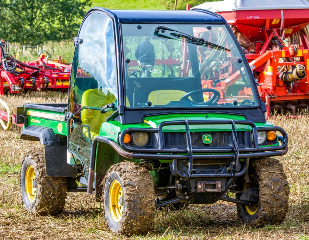 This 2010 John Deere Gator 850D (with a road kit and a tipper body) was showing 2,260 hours. It sold for £5,400