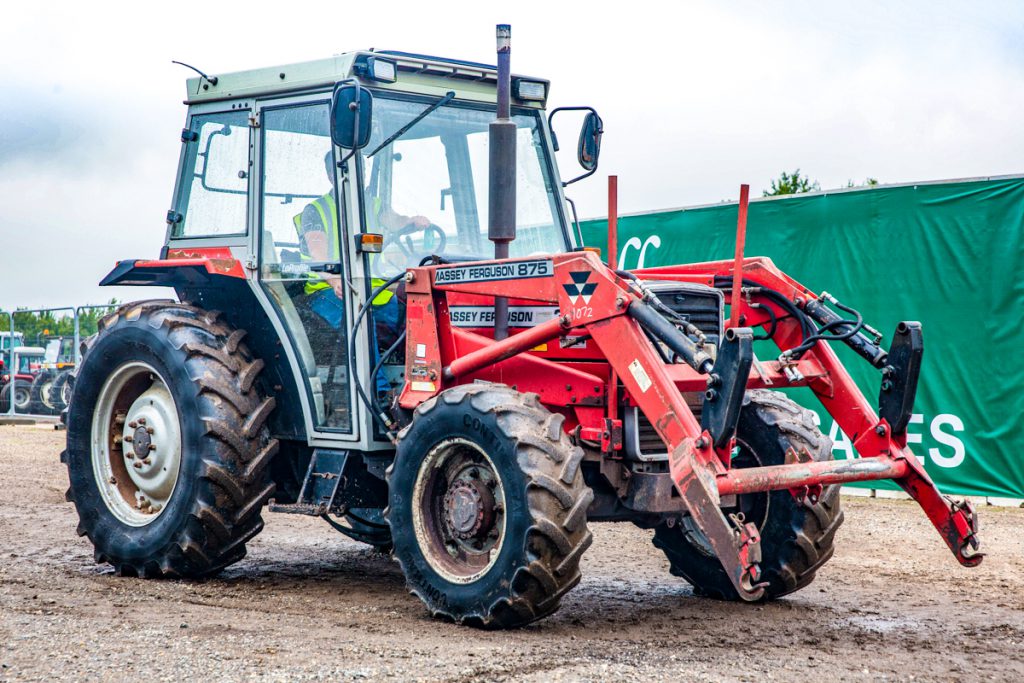 Pint-sized: This 1993 Massey Ferguson 362, with a front loader, sold for £8,350. It had a substantial 10,359 hours on the clock